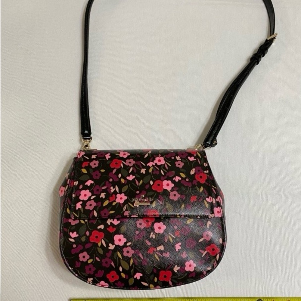 Kate Spade Black Floral Crossbody Bag